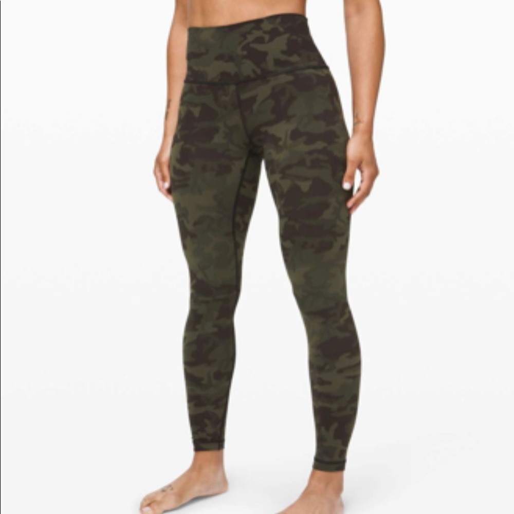 Lululemon Wunder Under Incognito Green Camo